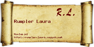 Rumpler Laura névjegykártya